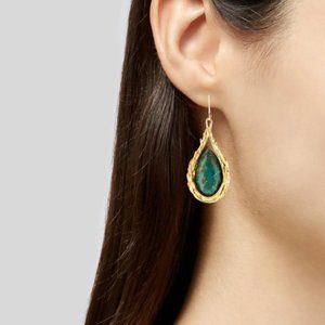 ALEXIS BITTAR Chrysocolla Feathered Drop Earrings